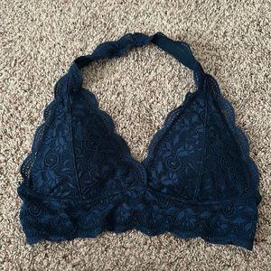 Aeropostale Blue Lace Halter Bralette